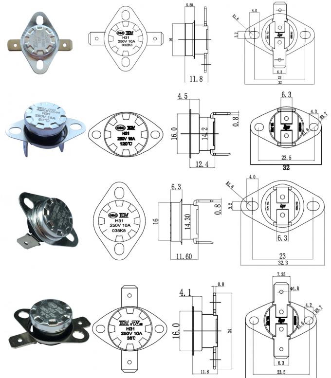 temperature cutout switch,thermal cutout switch,bimetal disc