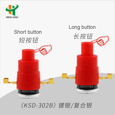 KSD302B KSD302A 250V 16A 53C Thermal Cut Off Switch For Cable Reel 63C Thermostat
