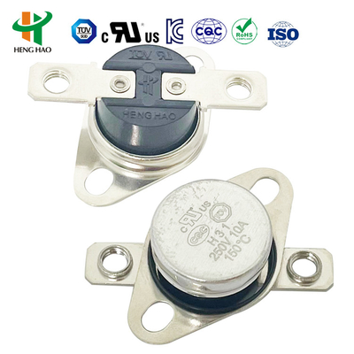 KSD301 Bimetal Thermostat Thermal Switch with 100000 Cycles 250V 16A and 0-250℃ Temperature Range
