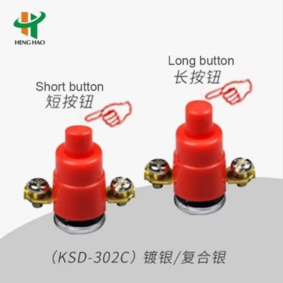 KSD301 Bimetal Thermostat with Plastic or Ceramic Housing and Aluminum Cap or Copper Head for Household Electric Appliances