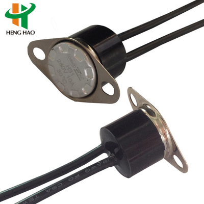 KSD301 Bimetallic Thermostat with 100000 Cycles and Plastic or Ceramic Housing for Aluminum Cap or Copper Head Applications