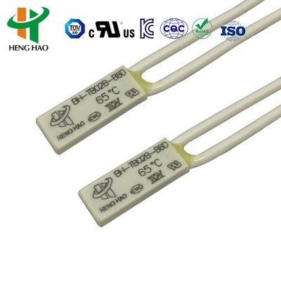 KSD9700 Auto Reset Thermal Fuse with 30°C~155°C Range 10000 Cycles and 15*7.5*3.8mm Size