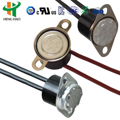 KSD301 Bimetallic Thermostat with 100000 Cycles 250V 16A and 0-250℃ Temperature Range