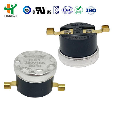 KSD301 Bimetallic Thermostat with 100000 Cycles 250V 16A and 0-250℃ Temperature Range