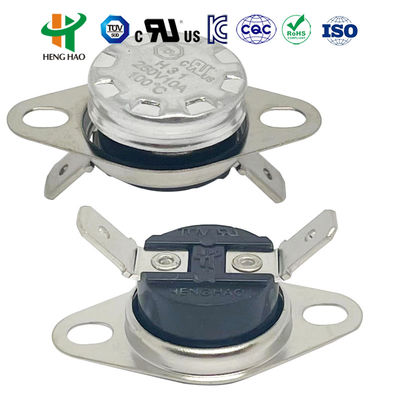 KSD301 Bimetal Thermostat with Metal Case UL/CQC/TUV/RoHS Certified and 100000 Cycles Life