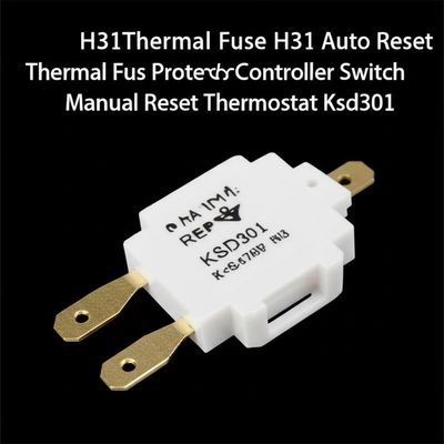 H31 Thermal Fuse KSD301 Bimetal Thermostat with 0~250℃ Range UL/CQC/TUV/RoHS Certified Plastic or Ceramic Housing