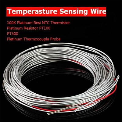 Temperature Sensing Wire 100K Platinum Resi NTC Thermistor Platinum Resistor PT100 PT500 Platinum Thermocouple Probe
